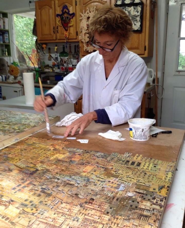 Christine Béglet dans son atelier